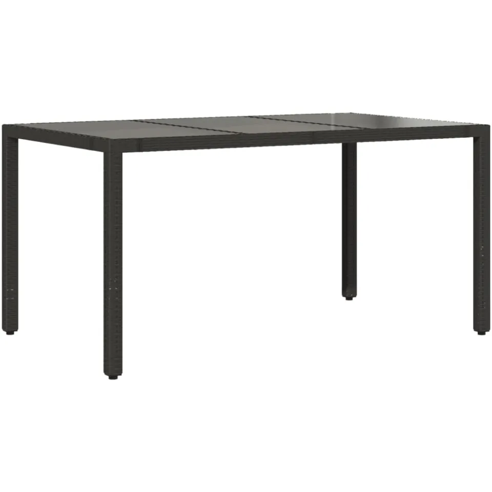 vidaXL 5-delige Tuinset met kussens poly rattan zwart, foto 4