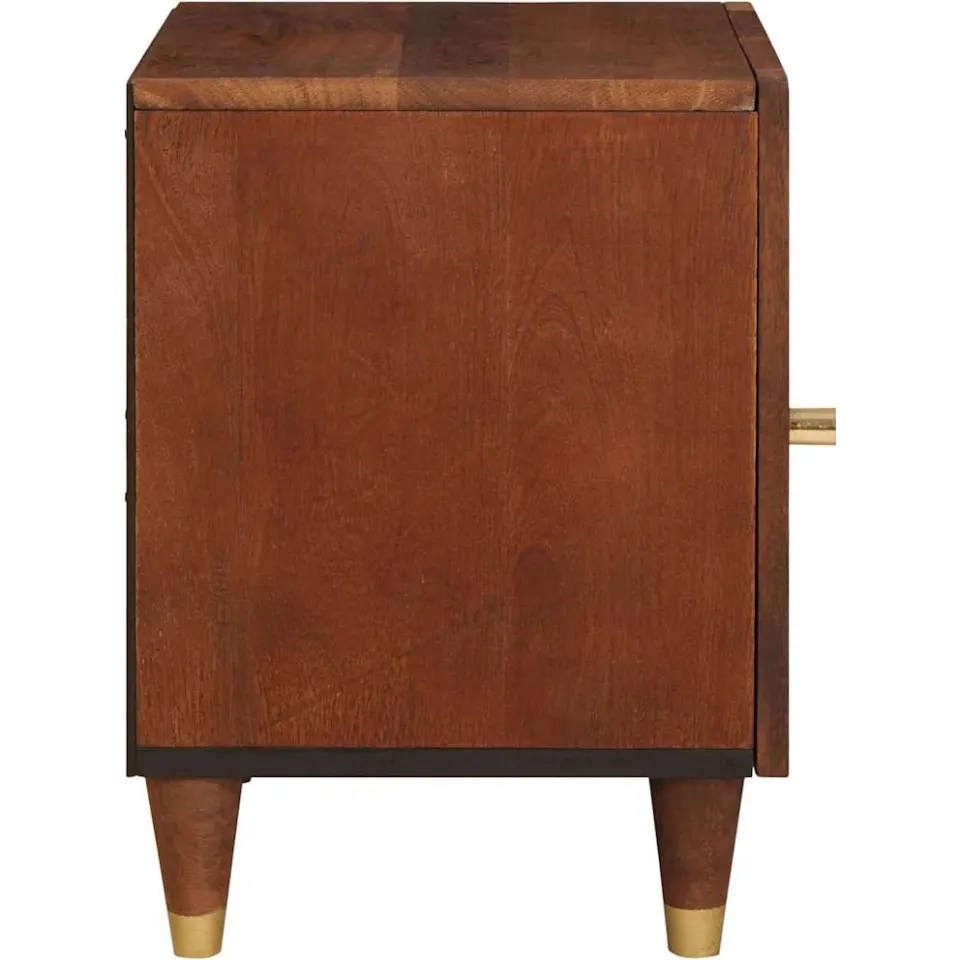 vidaXL Nachtkastje Bruin 40 x 33,5 x 46 cm Massief acaciahout, foto 4