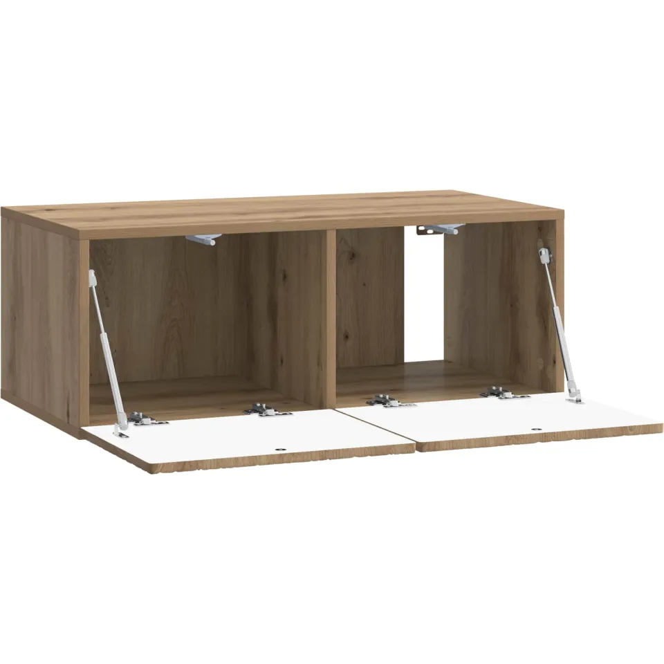 vidaXL Wandbeugel TV-kast 59,5 x 31 cm Artisanaal eiken Bewerkt hout, foto 4