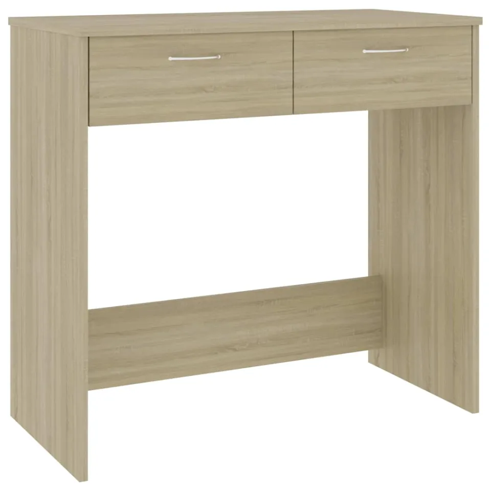 vidaXL Bureau 80x40x75 cm bewerkt hout sonoma eikenkleurig, foto 3