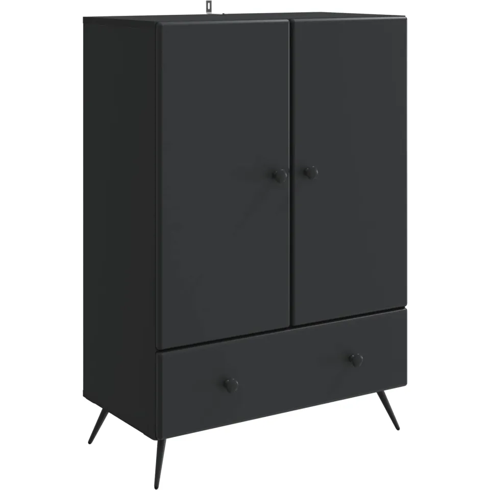 vidaXL Dressoir Zwart 66 x 34,5 x 95 cm Bewerkt hout