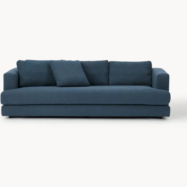 Westwing Collection Bouclé bank Tribeca (3-zits) Blauw