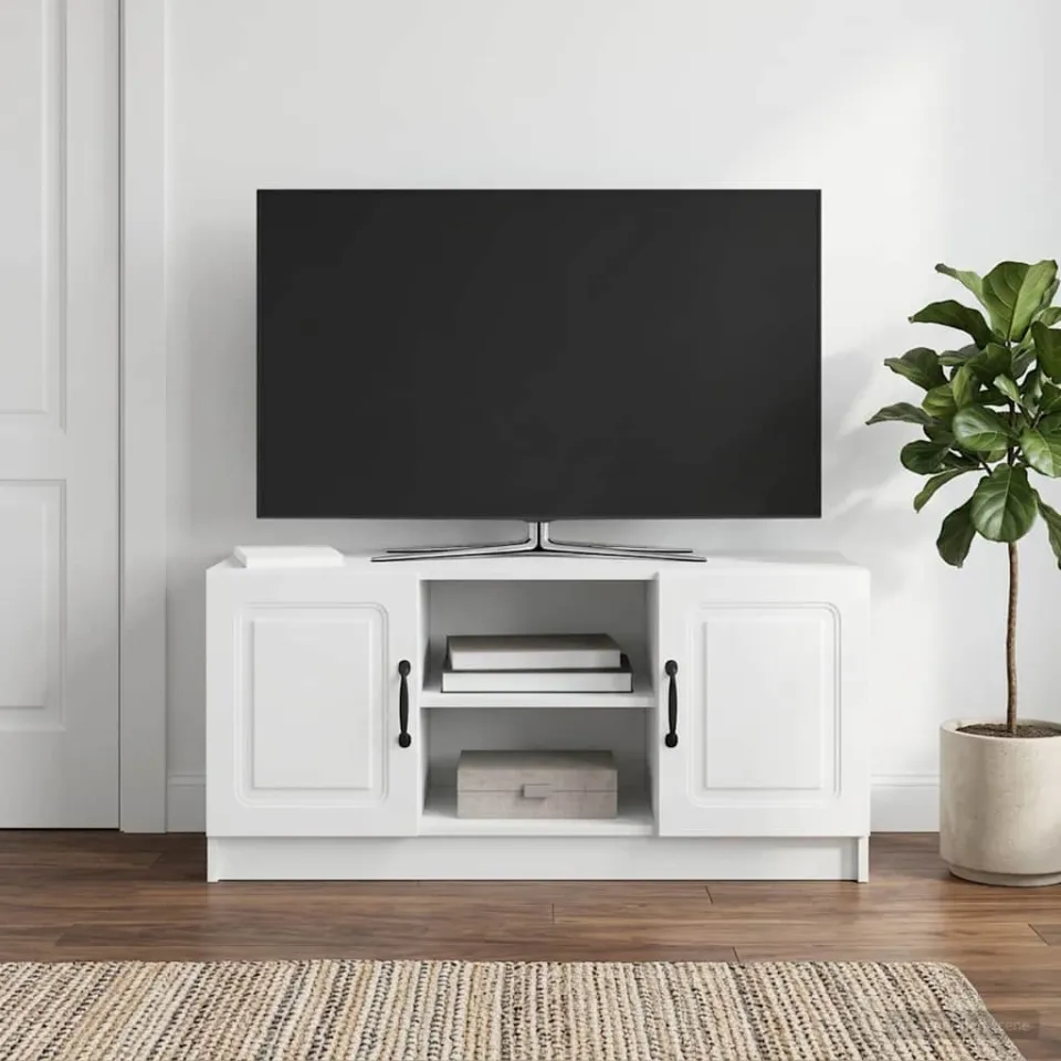 vidaXL TV-kast Wit 102 x 34,5 x 47 cm Bewerkt hout, foto 4
