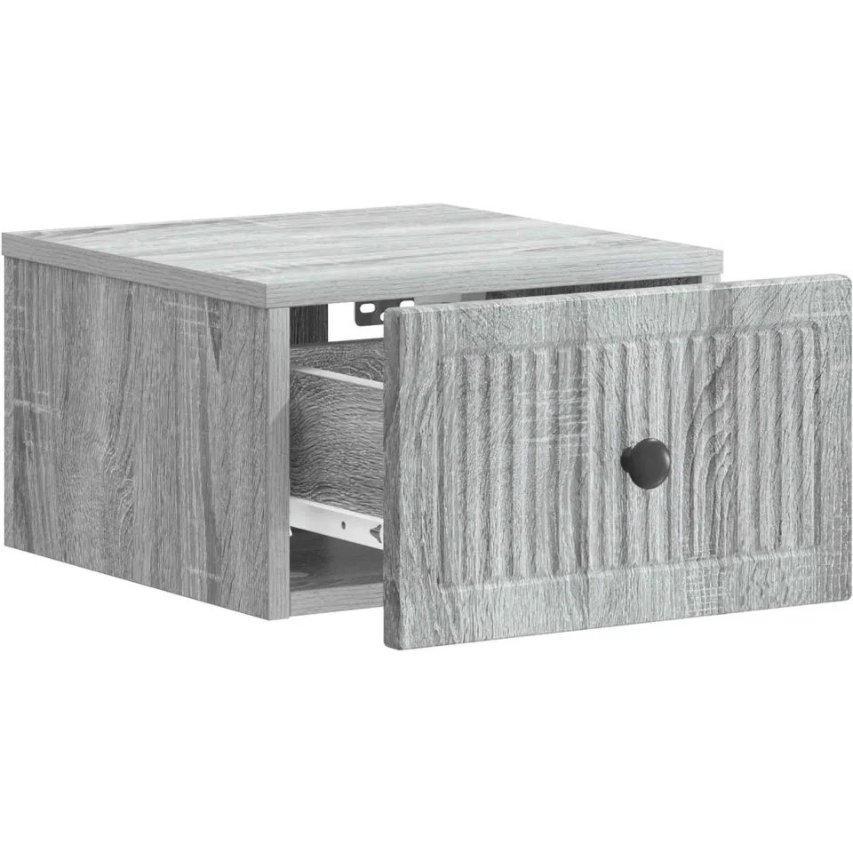 vidaXL Wandbeugel Bedkast Grijs sonoma 33 x 34,5 x 20 cm Bewerkt hout, foto 3