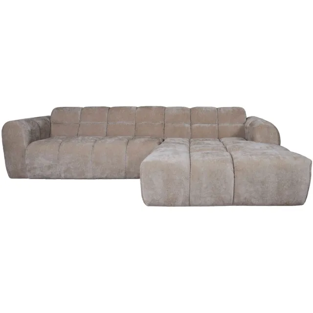 Home67 Hoekbank Emma La Vie 01 Naturel - Rechts Beige