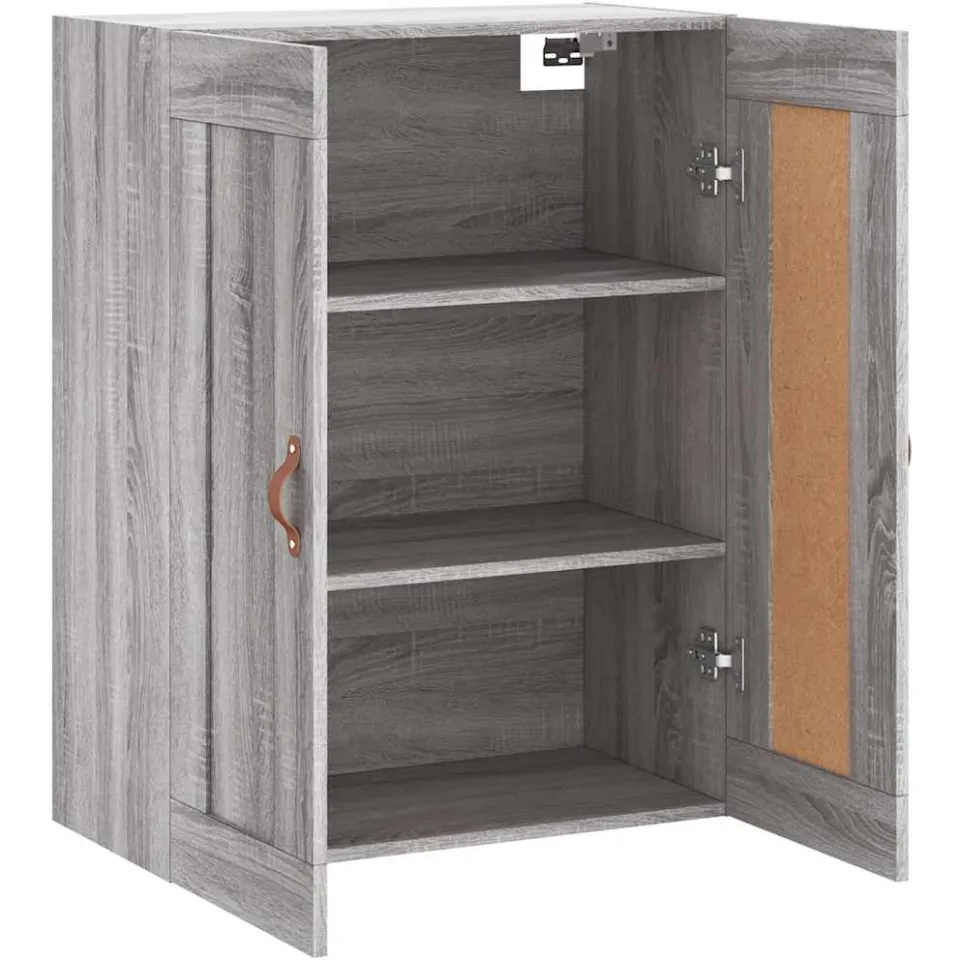 vidaXL Wandkast 69,5x34x90 cm bewerkt hout grijs sonoma eikenkleurig, foto 4