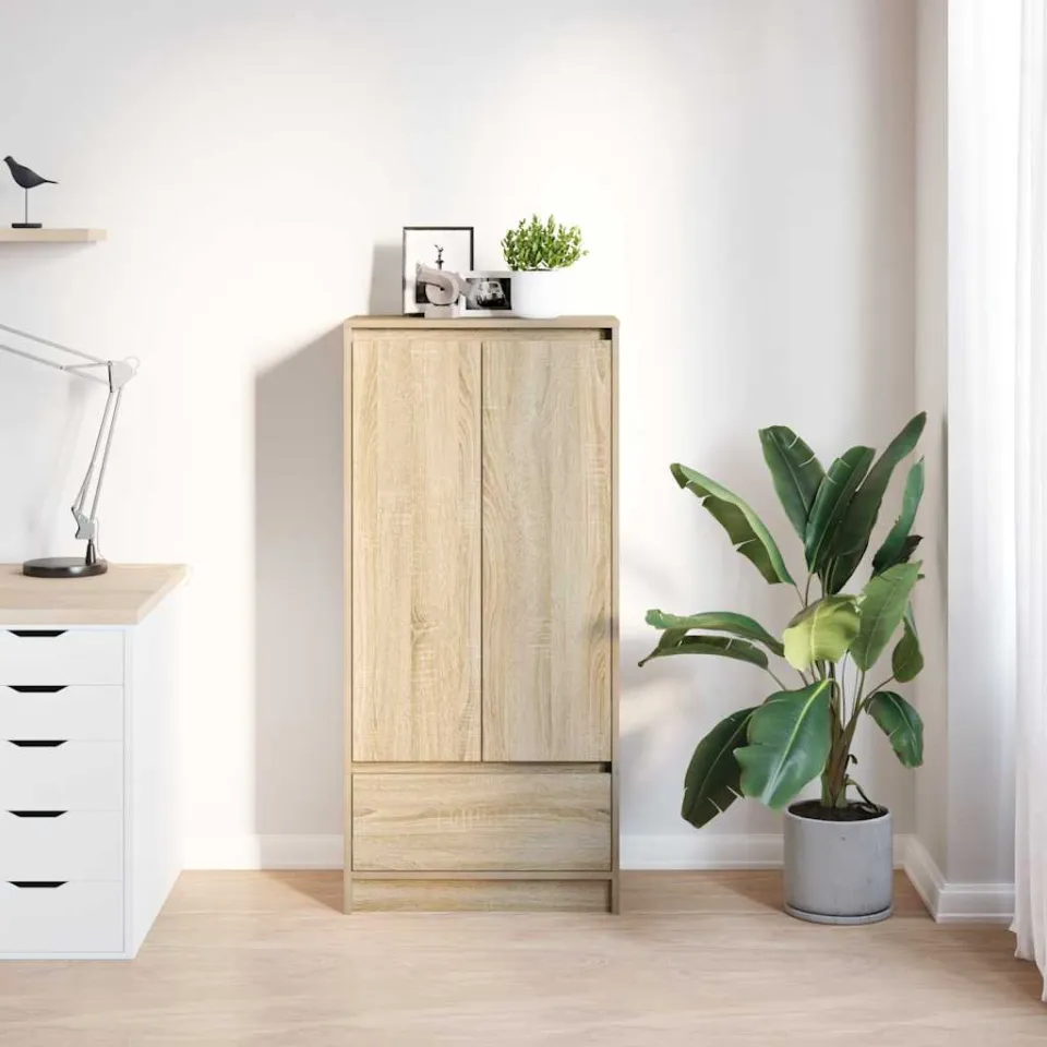 vidaXL Kast met lade 55,5x34x119,5 cm spaanplaat sonoma eikenkleurig, foto 3