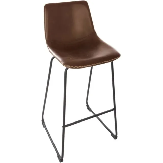 Atmosphera Kunstleer Barkruk - Bruin - Hoogte 101,5 cm