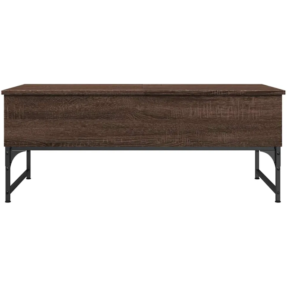 vidaXL Salontafel 100x50x40 cm bewerkt hout en metaal bruin eikenkleur, foto 4