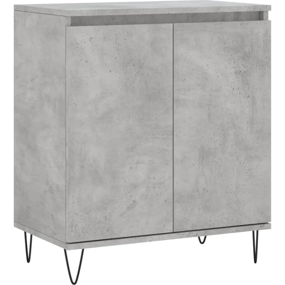 vidaXL Dressoir 60x35x70 cm bewerkt hout betongrijs grijs, foto 3