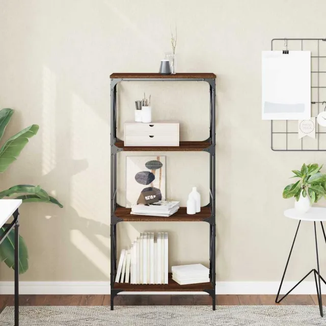 vidaXL Boekenkast 4-laags 59x35x132 cm bewerkt hout bruin eikenkleur, foto 2