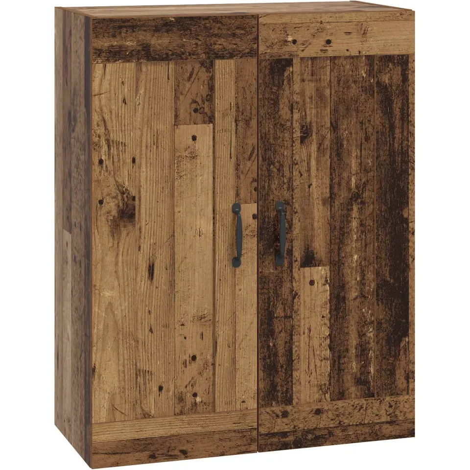 vidaXL Wandkast Oud hout 69,5 x 34 x 90 cm Bewerkt hout bruin, foto 3