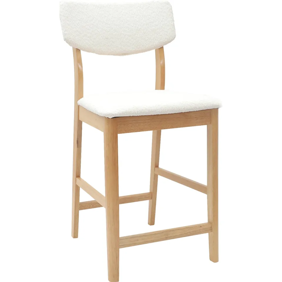 vidaXL Eettafelstoelen 2 st Massief Rubberhout Naturel 48 x 49 x 95 cm, foto 4