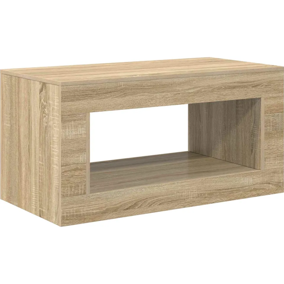 vidaXL Salontafel Sonoma Eiken 99.5 x 50 x 50 cm Bewerkt hout, foto 3