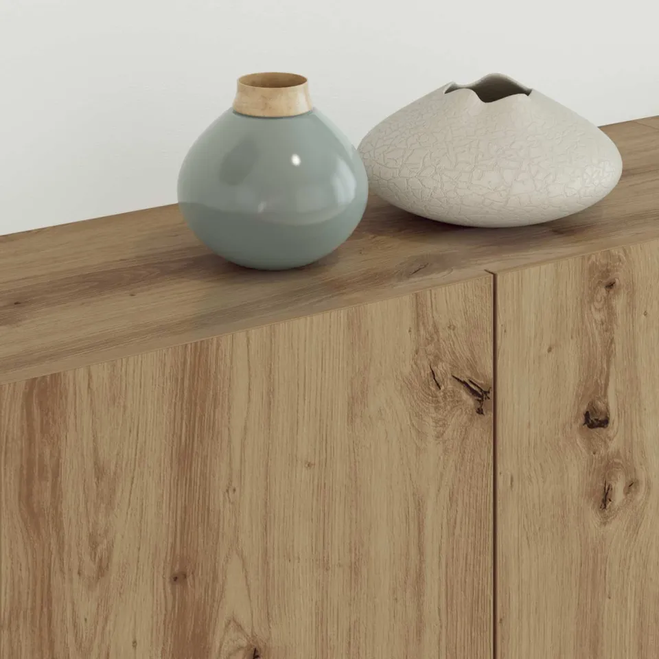 vidaXL TV-kast 4 st Artisan Eiken Bewerkt hout, foto 4