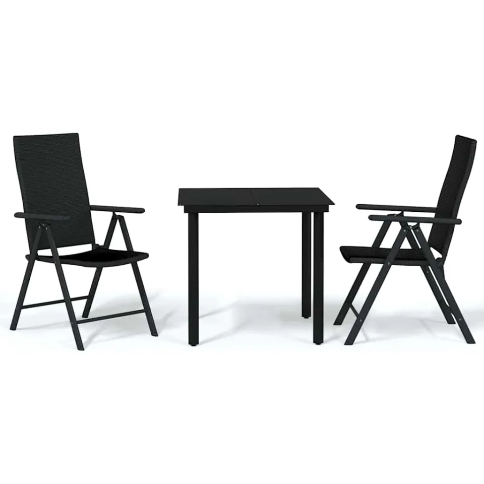 vidaXL 3-delige Tuinset zwart, foto 3