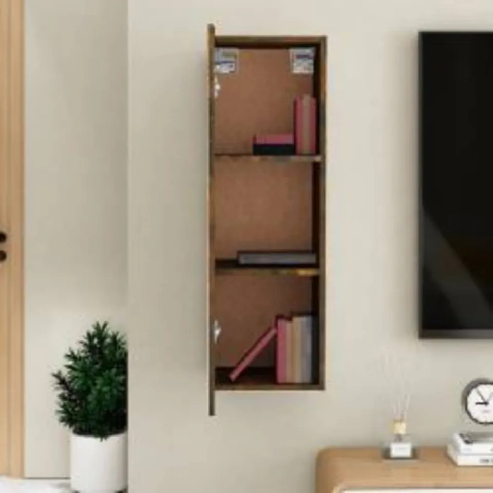 vidaXL Tv-meubel 30,5x30x90 cm bewerkt hout gerookt eikenkleur, foto 3