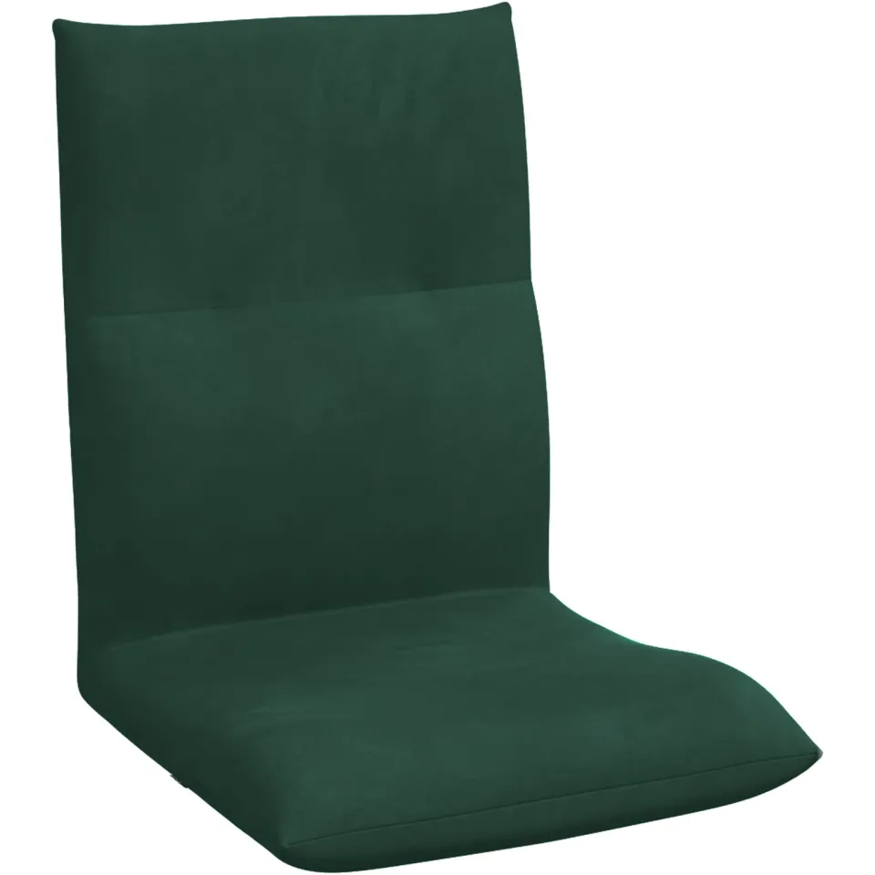 vidaXL Verstelbare vlo stoelen Donkergroen Fluweel