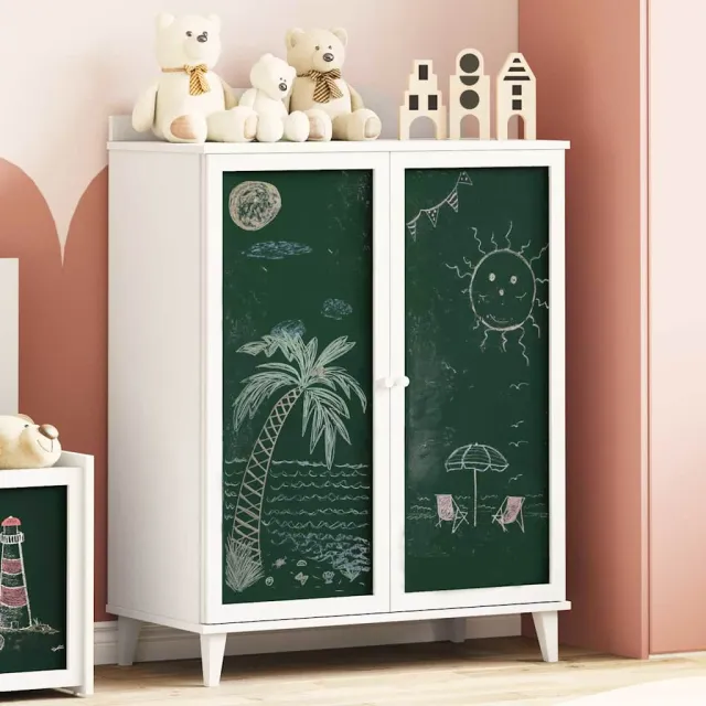 vidaXL Creatieve opslag voor kinderen ROROS Wit 80 x 40 x 110 cm