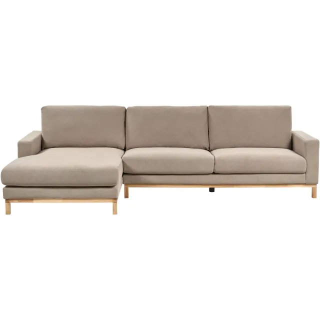 Beliani SIGGARD - Hoekbank - Taupe - Rechtszijdig - Polyester Beige