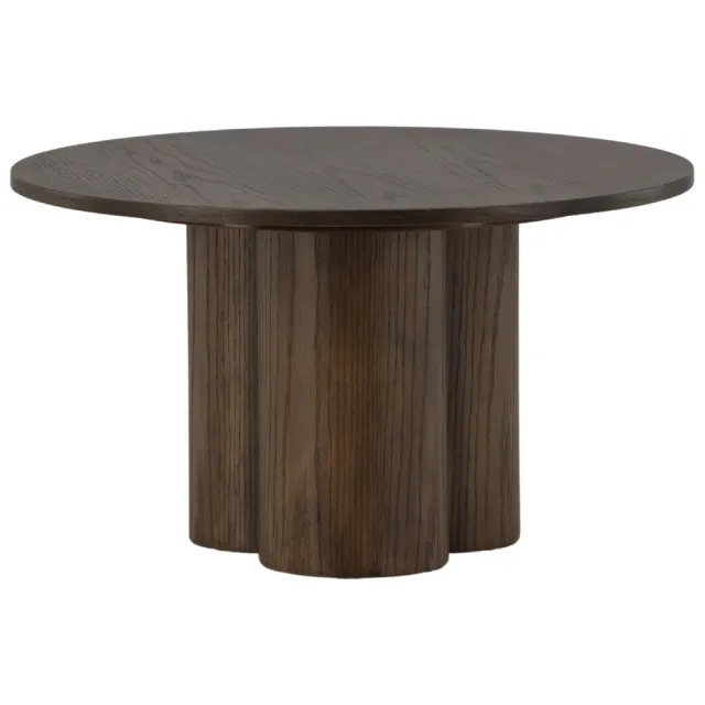 QUVIO Rato Salontafel - Moderne Mocca Blikvanger - Compact en Stijlvol Donkerbruin