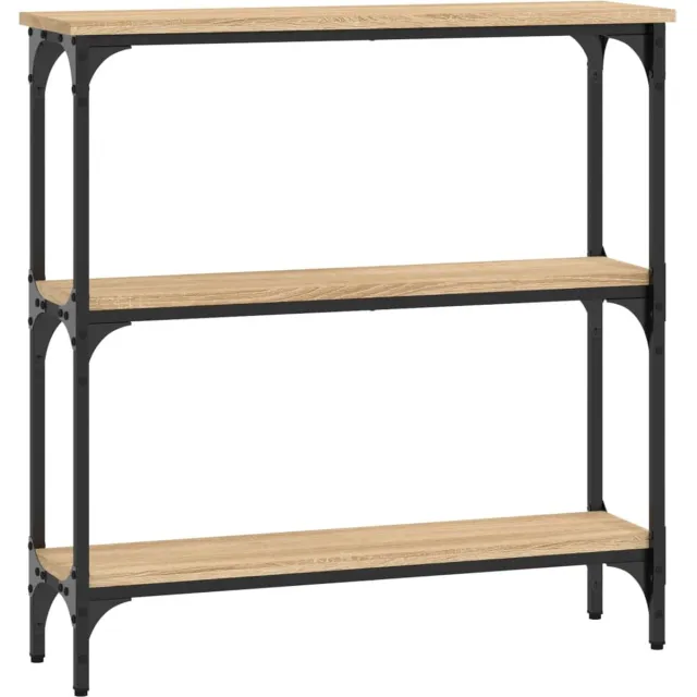 vidaXL Consoletafel - Sonoma - Eiken - 75x22,5x75 - cm - Bewerkt - Hout Sonoma eiken