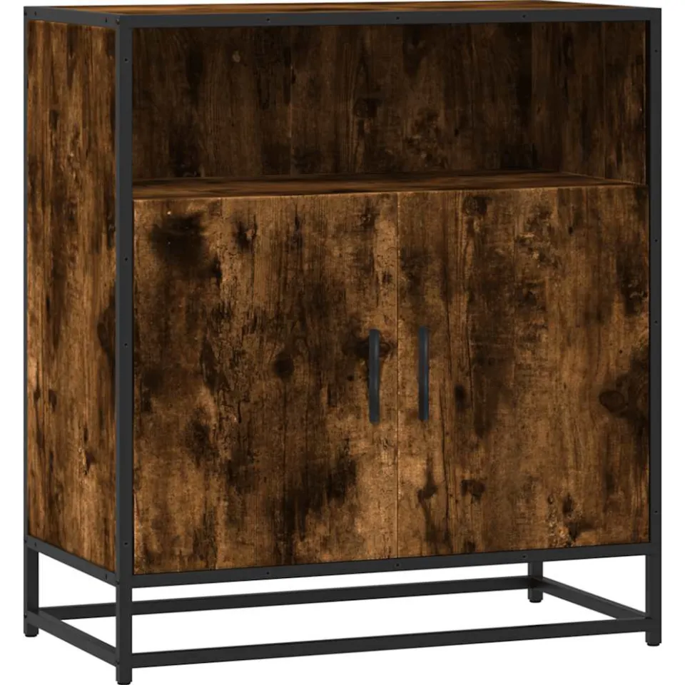 vidaXL Dressoir 68x35x76 cm bewerkt hout gerookt eikenkleurig, foto 3