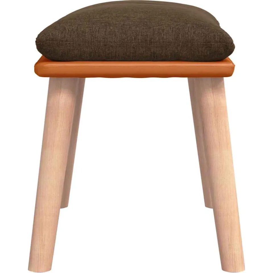 vidaXL Voetenbank 45x29,5x35 cm stof en kunstleer bruin, foto 4