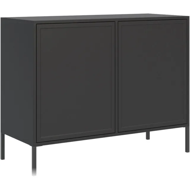 Selsey Velveto - Dressoir met 2 deuren, Zwart, 100 cm