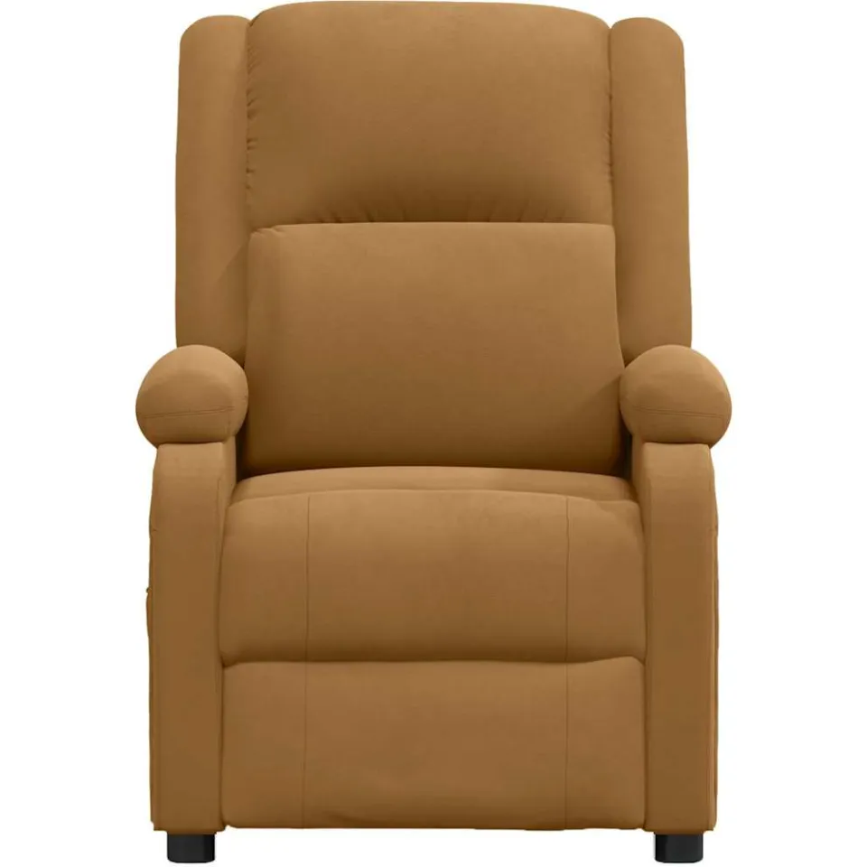 vidaXL Massagestoel fluweel bruin