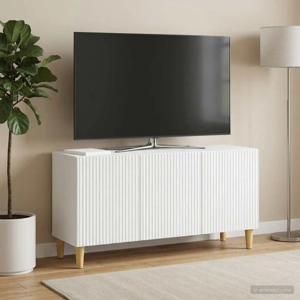 vidaXL TV-kast Wit 99 x 34,5 x 50 cm Bewerkt hout, foto 4
