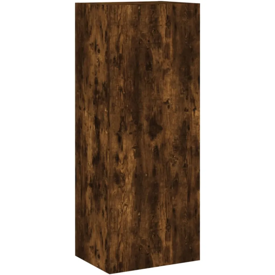 vidaXL Tv-wandmeubel 40,5x30x102 cm bewerkt hout gerookt eikenkleurig Bruin
