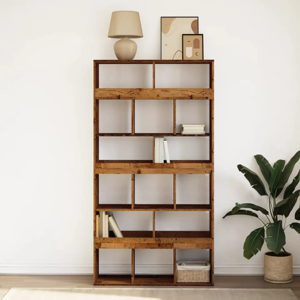vidaXL Boekenkast 100x33x187,5 cm bewerkt hout oud houtkleurig bruin, foto 2