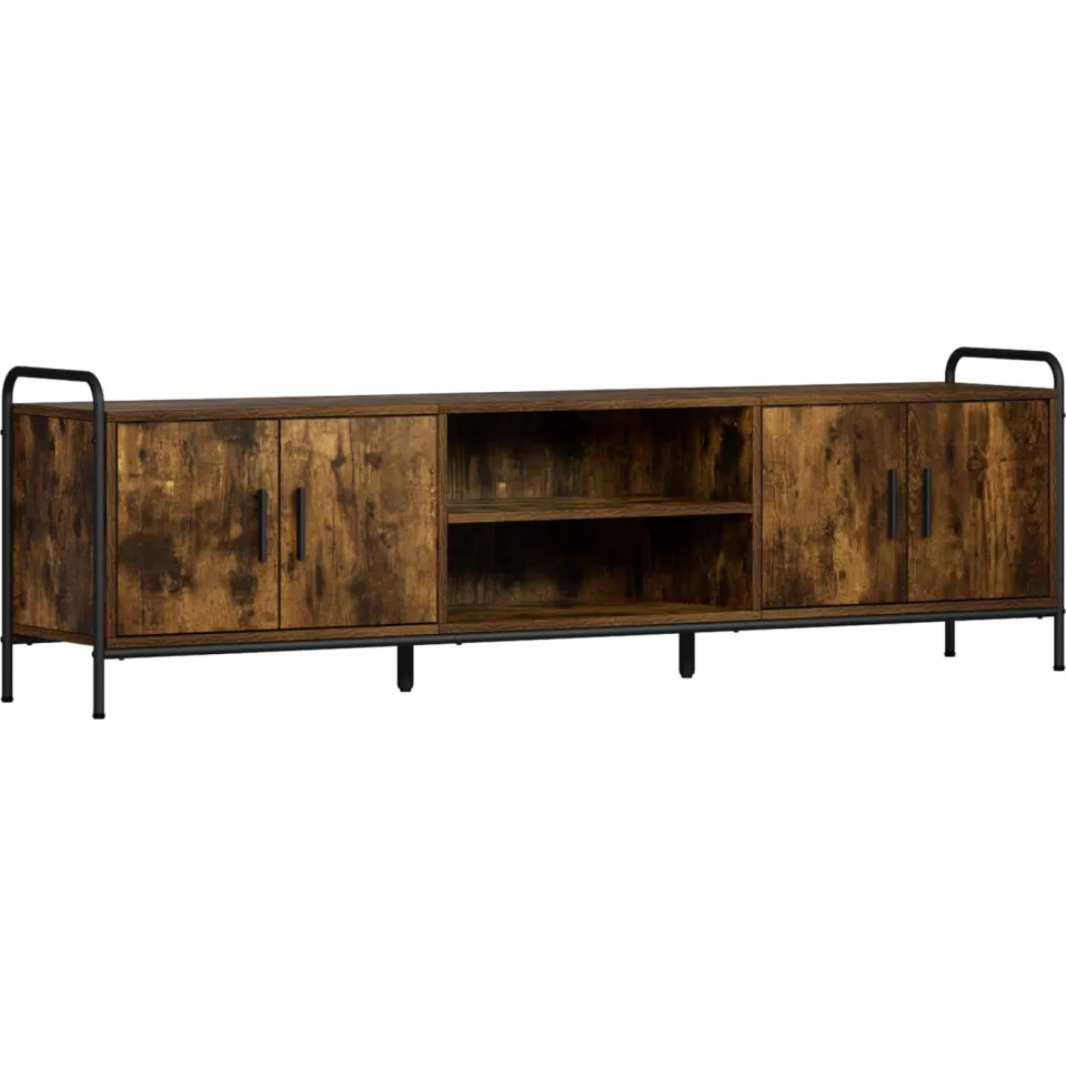 vidaXL Tv-meubel 167,5 x 33 x 50 cm Gerookt eiken Bewerkt hout, foto 3