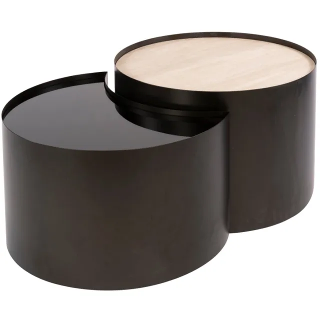 AnLi Style Salontafel Metal half moon set/2 Brons