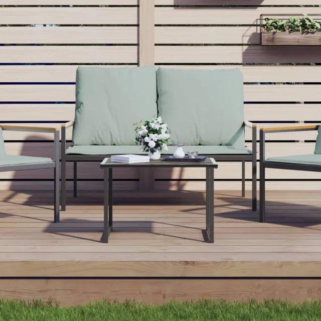 vidaXL Tuintafel 55x40x37 cm staal antracietkleurig, foto 2