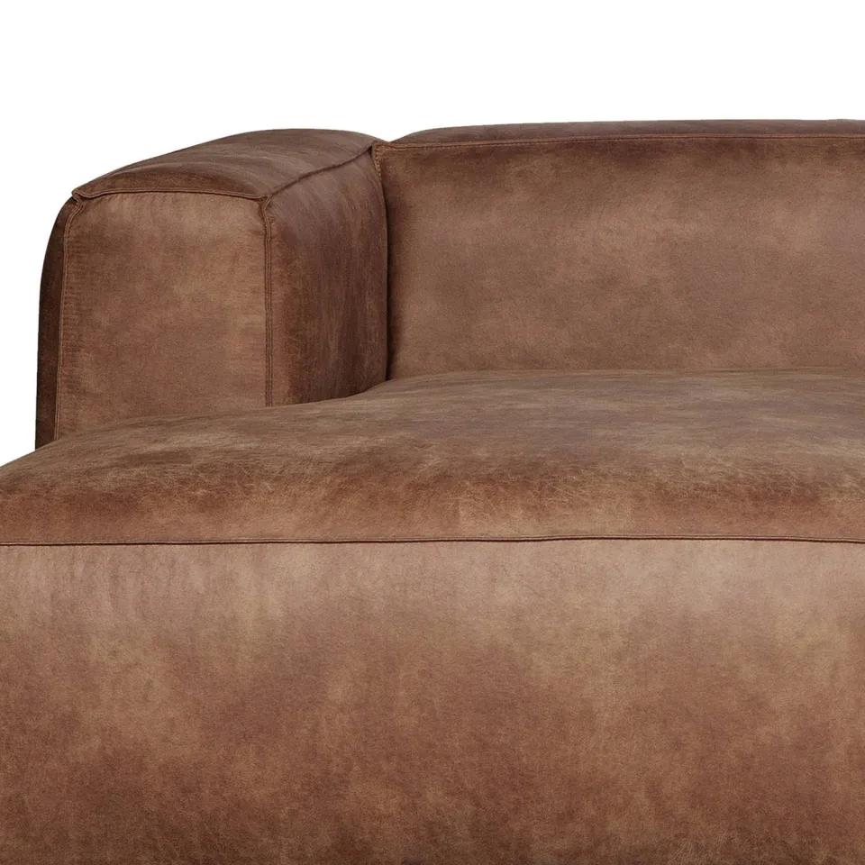 WOOOD Bean Hoekbank Links - Ribstof - Naturel - 73x305x96, foto 4