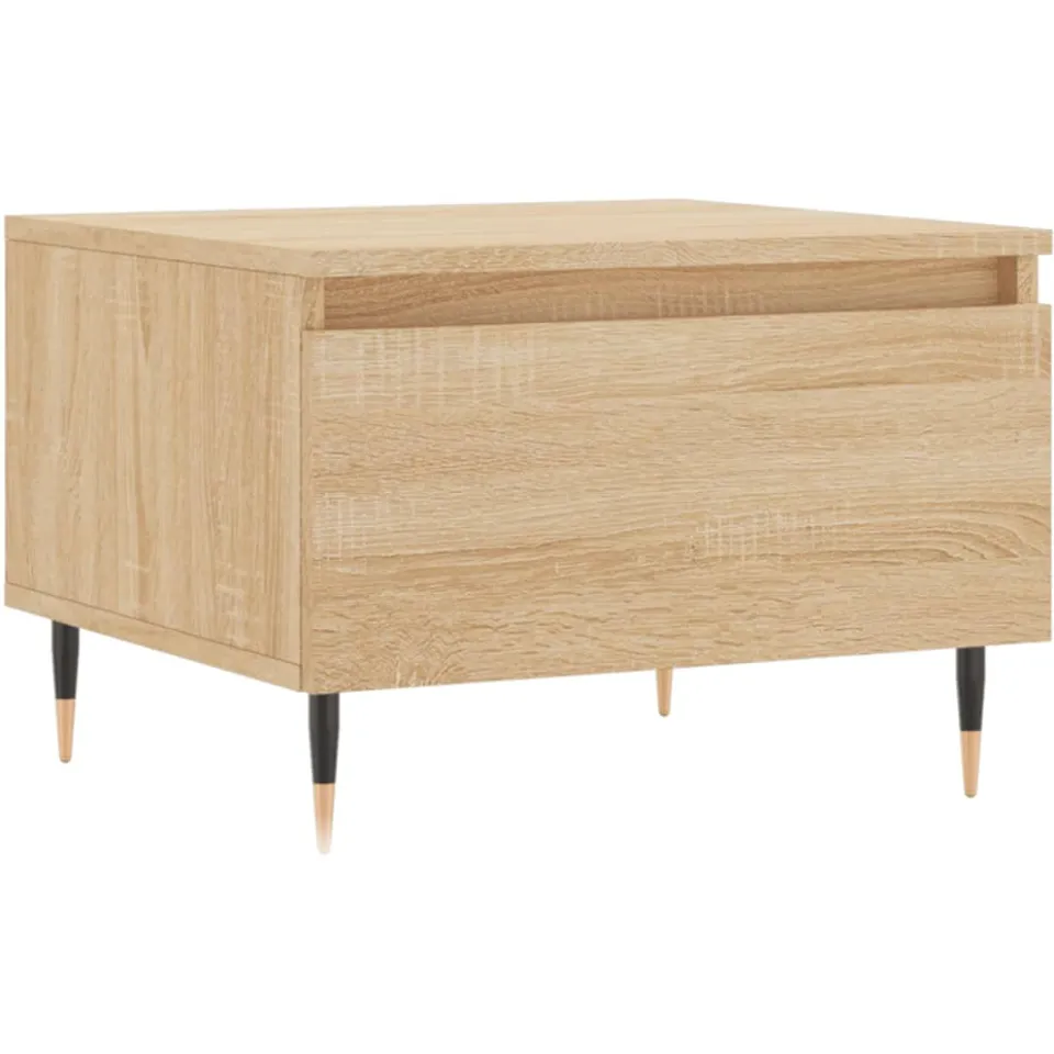 vidaXL Salontafels 2 st 50x46x35 cm bewerkt hout sonoma eikenkleurig Bruin