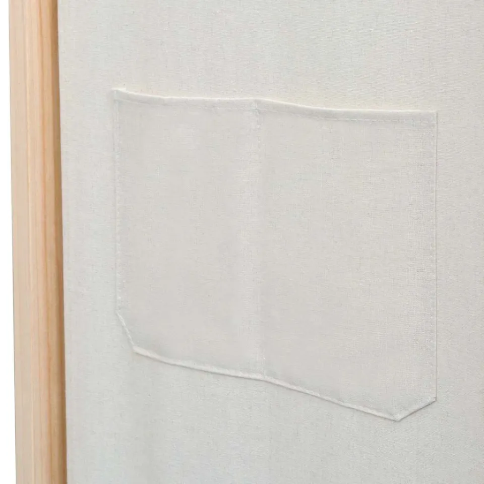 vidaXL Kamerscherm met 3 panelen 120x170x4 cm stof crème, foto 4
