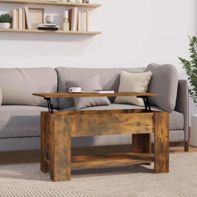 vidaXL Salontafel 101x49x52 cm bewerkt hout gerookt eikenkleurig Bruin