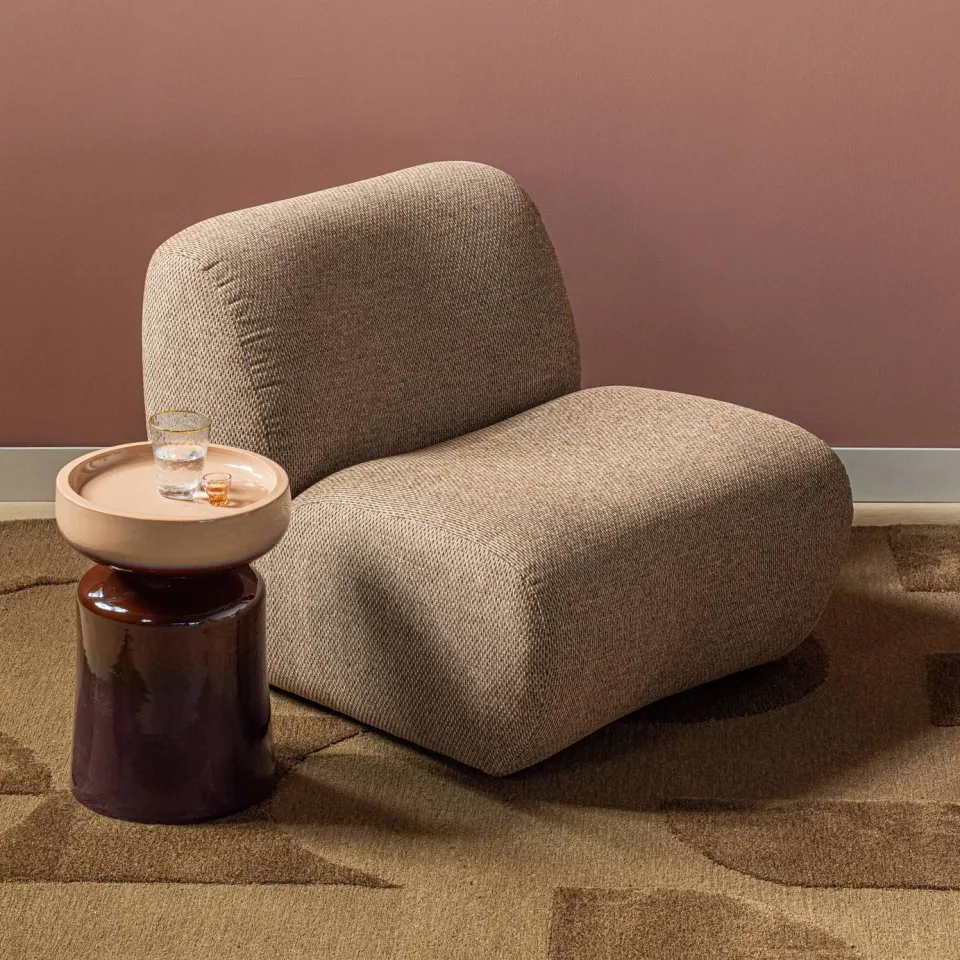 WOOOD Nomu Fauteuil Craquelé - Velvet - Lichtblauw - 74x76x92, foto 4