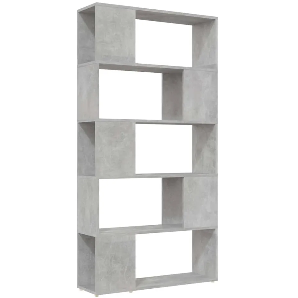 vidaXL Boekenkast/kamerscherm 80x24x155 cm bewerkt hout betongrijs