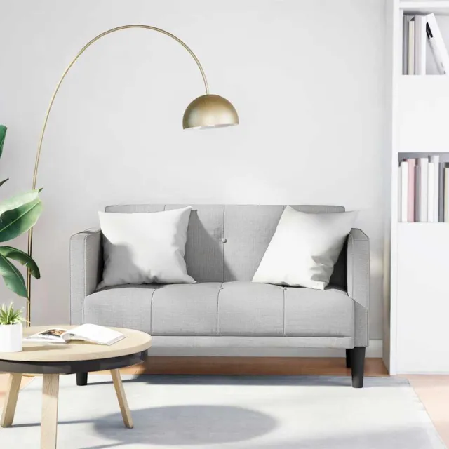 vidaXL Loveseat bank wolkengrijs 111 cm stof