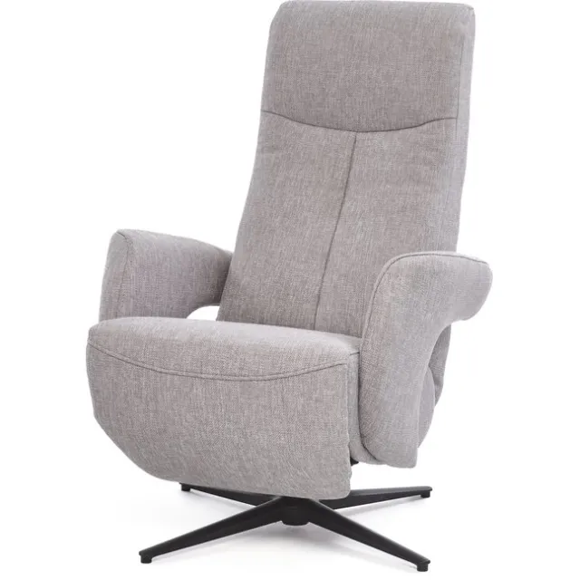 Zenda Relaxstoel Palermo - Grijs Meubelstof - gebruiksklaar afgeleverd - Draaibaar - Elektrisch - Relaxfauteuil