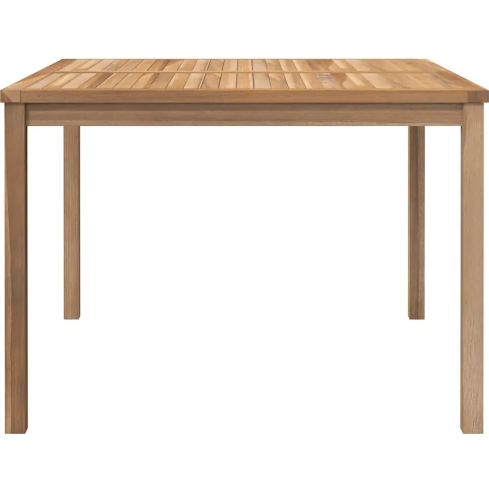 vidaXL Tuintafel 110x110x77 cm massief teakhout Bruin