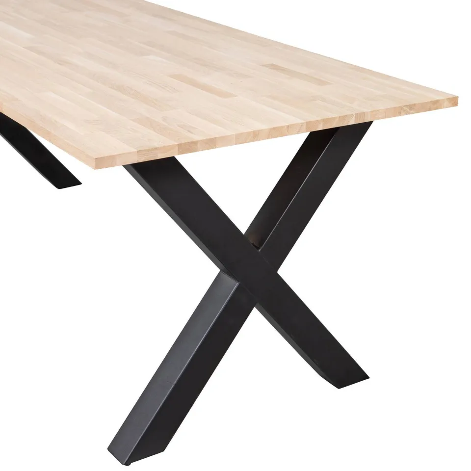 WOOOD Tablo Tafel met U-poot - Eiken - 75x200x90, foto 2