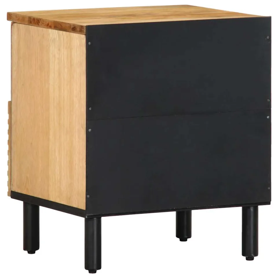 vidaXL Nachtkastje 40x33x46 cm massief mangohout bruin, foto 4