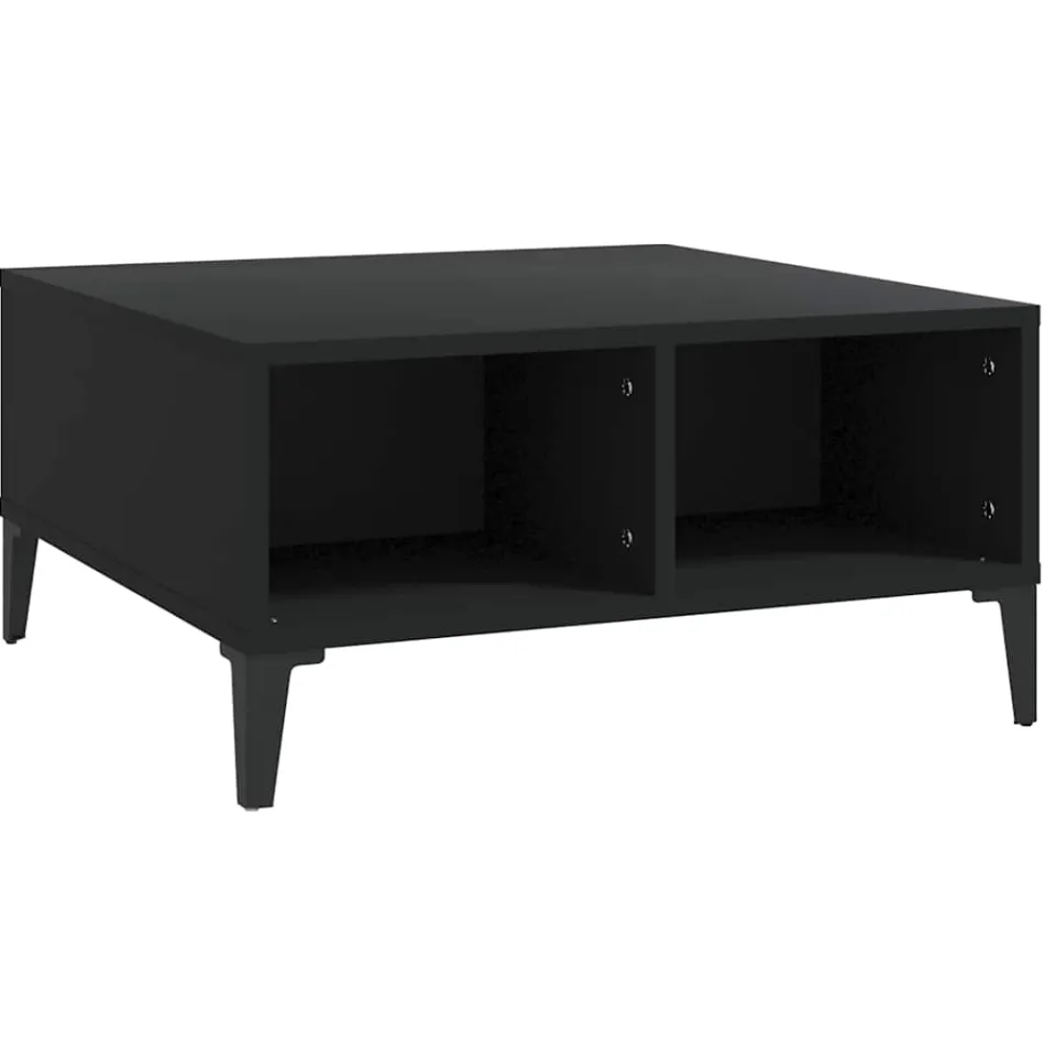 vidaXL Salontafel 60x60x30 cm bewerkt hout zwart, foto 3