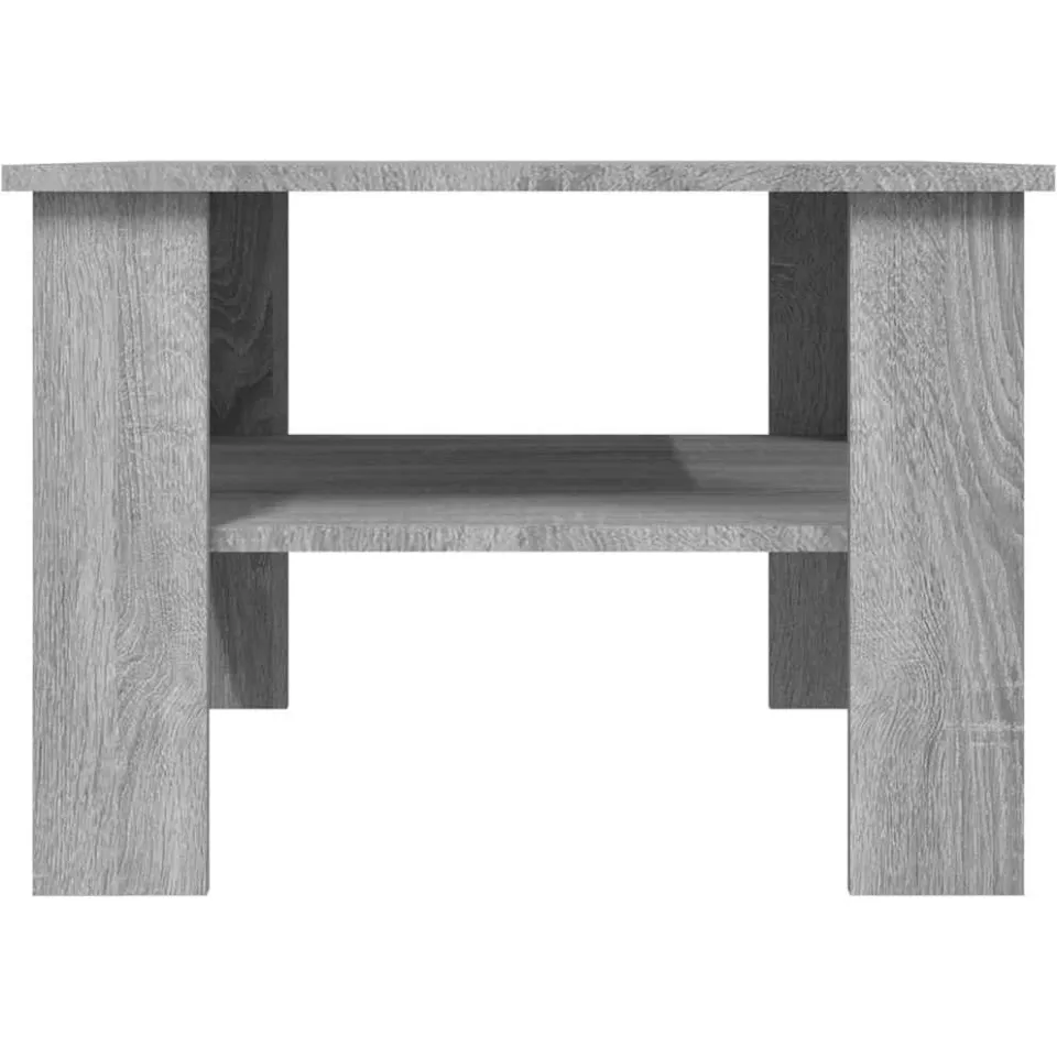 vidaXL Salontafel 60x60x42 cm bewerkt hout grijs sonoma eiken