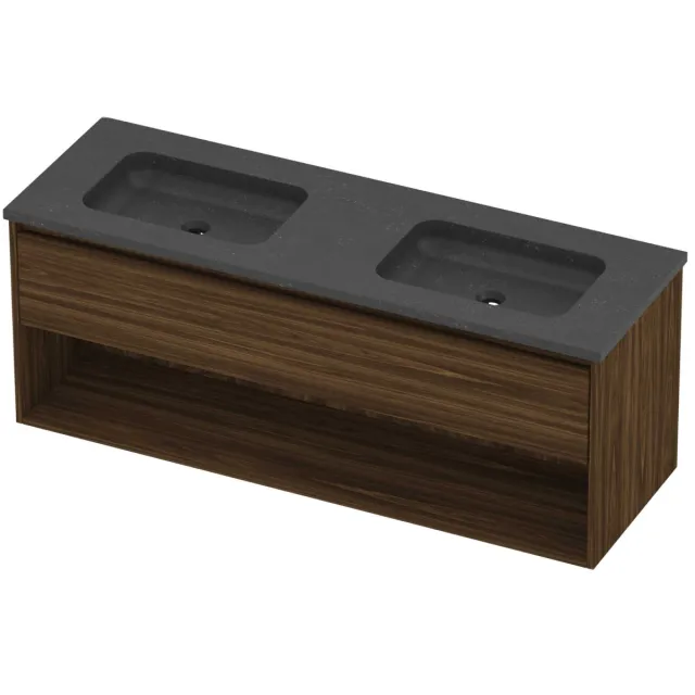 Proline Rollo Badmeubelset Hardsteen Elegant 140x46x54 cm Blue Stone Cabana Oak Eiken